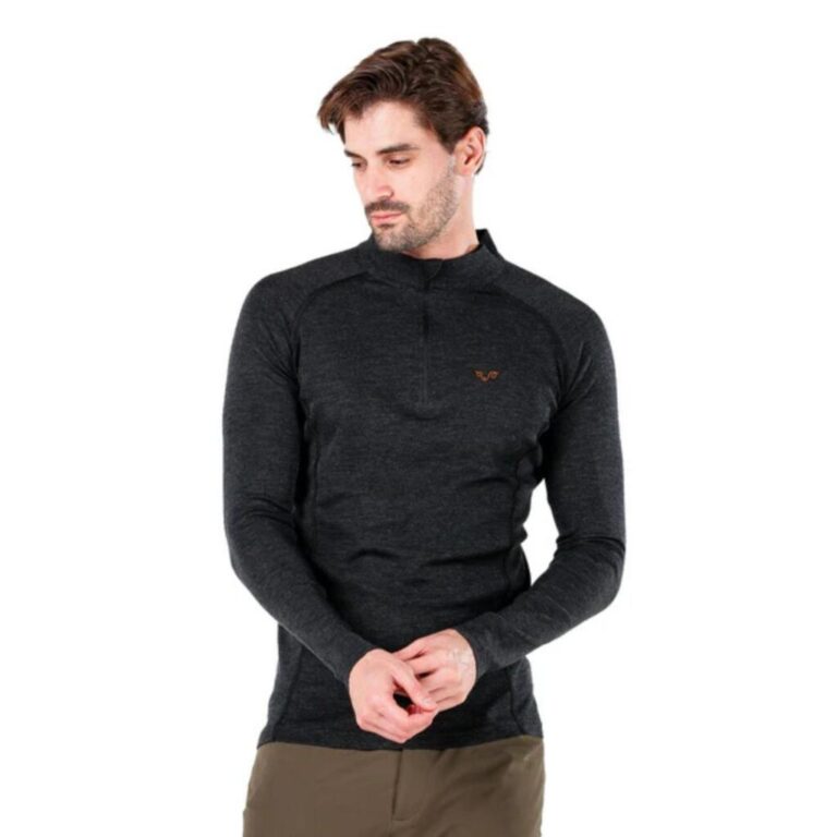 WOOLONA ASTRO M. Majica dugi rukav 1/4 zip