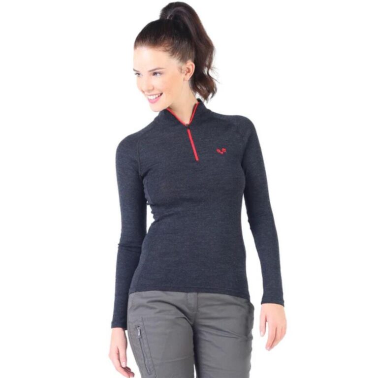 WOOLONA VEGA Ž. Majica dugi rukav 1/4 zip