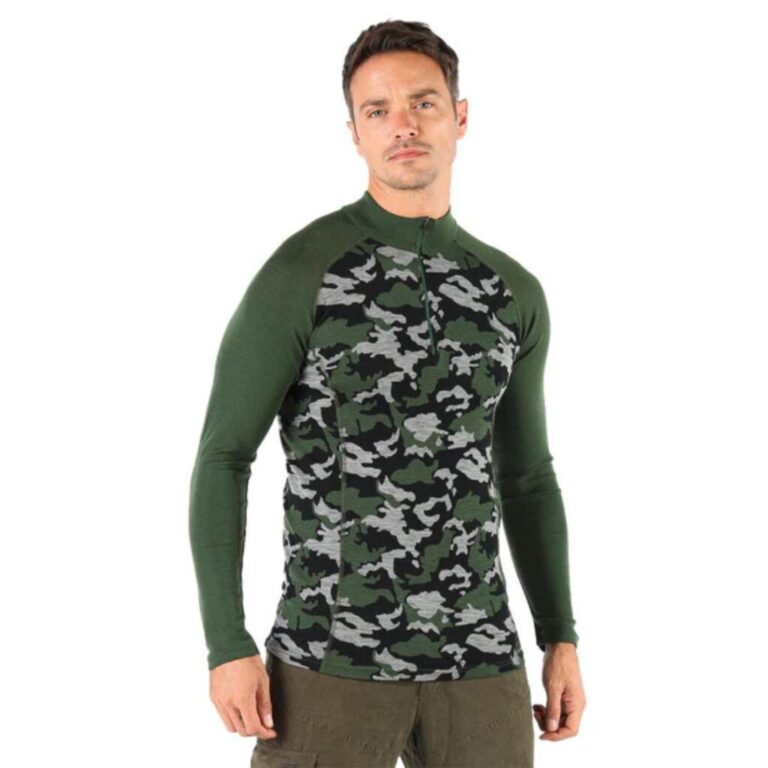 WOOLONA ASKER M. Majica dugi rukav 1/4 zip