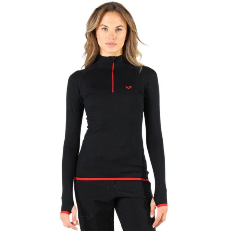 WOOLONA LORICA Ž. Majica dugi rukav s 1/4 patentnim zatvaračem