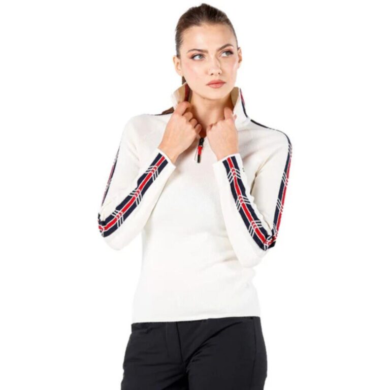 WOOLONA ASYA Ž. Majica dugi rukav s 1/4 patentnim zatvaračem